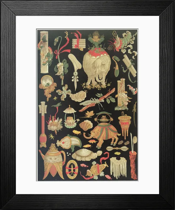 Framed Print : Old Chinese Ornament Framed Print : Old Chinese Ornament