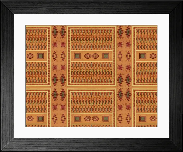 Framed Print : Traditional Assyrian Wallpaper Framed Print : Traditional Assyrian Wallpaper