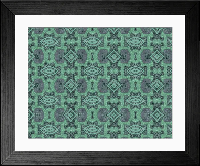Framed Print : Traditional Turquoise Indian Wallpaper Framed Print : Traditional Turquoise Indian Wallpaper