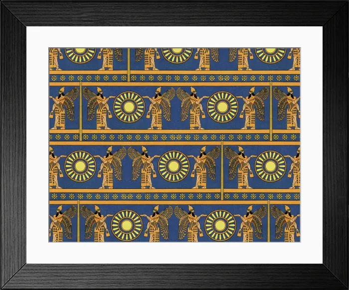 Framed Print : Traditional Assyrian Wallpaper Framed Print : Traditional Assyrian Wallpaper