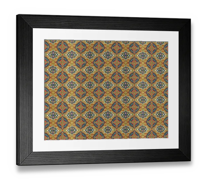 Framed Print : Traditional Indo-Persian Floral Wallpaper Framed Print : Traditional Indo-Persian Floral Wallpaper