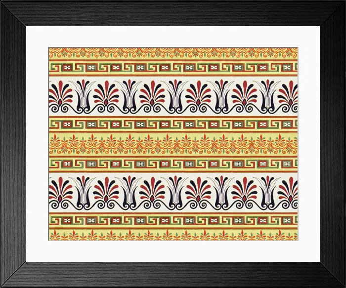 Framed Print : Traditional Greek Wallpaper Framed Print : Traditional Greek Wallpaper