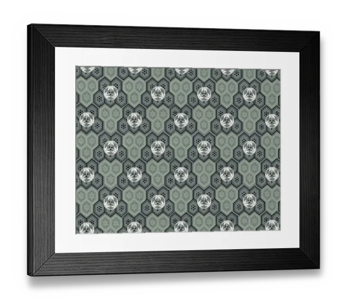Framed Print : Traditional Asian Wallpaper