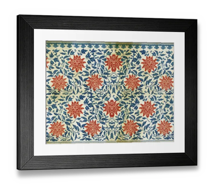 Framed Print : Old Floral Wallpaper Framed Print : Old Floral Wallpaper