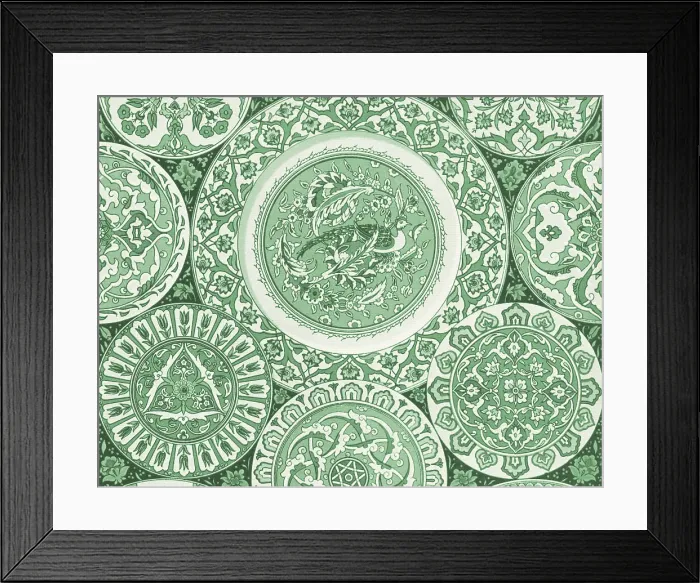 Framed Print : Traditional Oriental Wallpaper Framed Print : Traditional Oriental Wallpaper
