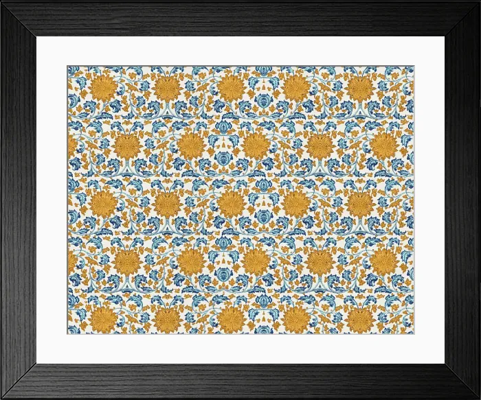 Framed Print : Traditional Asian Wallpaper Framed Print : Traditional Asian Wallpaper
