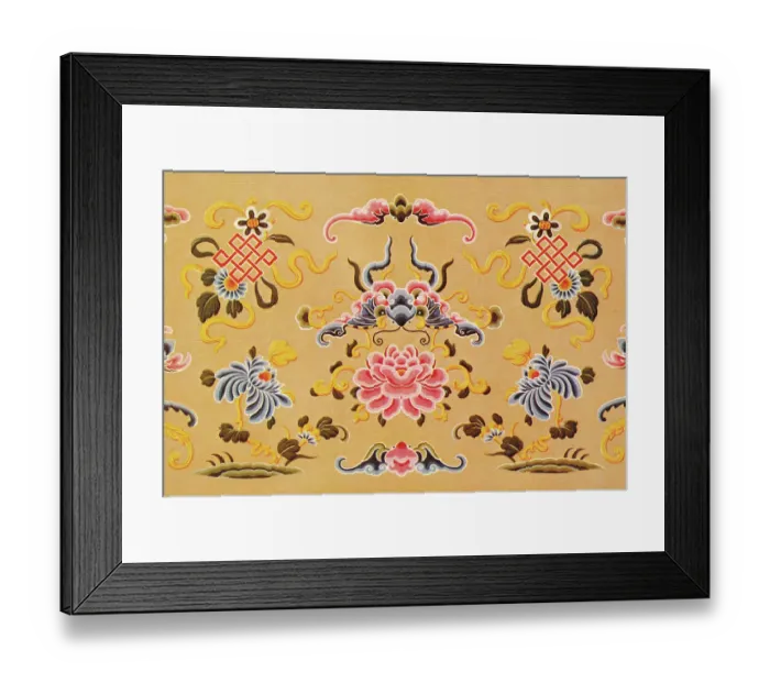 Framed Print : Traditional Asian Wallpaper Framed Print : Traditional Asian Wallpaper