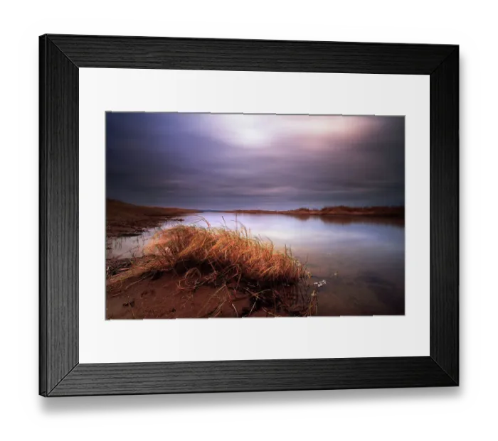 Framed Print : Storm clouds over pond, Tentsmuir sands Framed Print : Storm clouds over pond, Tentsmuir sands