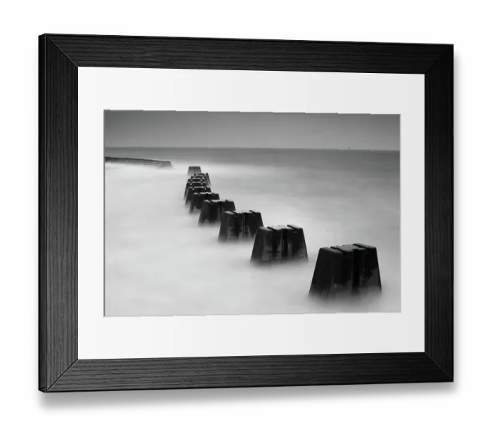 Framed Print : Seascape with breakwater jetty Framed Print : Seascape with breakwater jetty