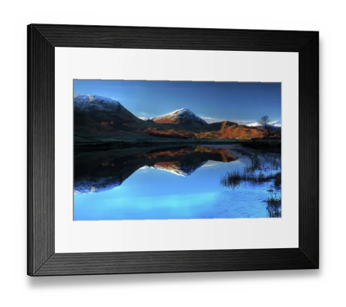 Framed Print : Winters day with glen and Loch Highlands Scotland Framed Print : Winters day with glen and Loch Highlands Scotland