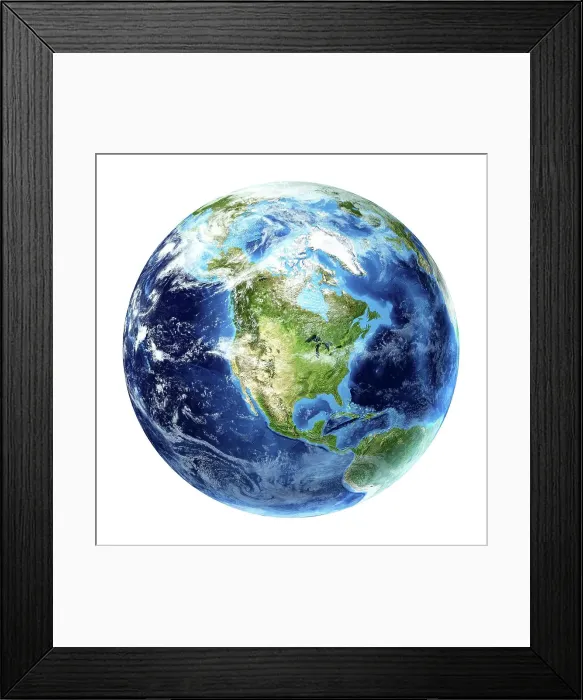Framed Print : North America, artwork Framed Print : North America, artwork