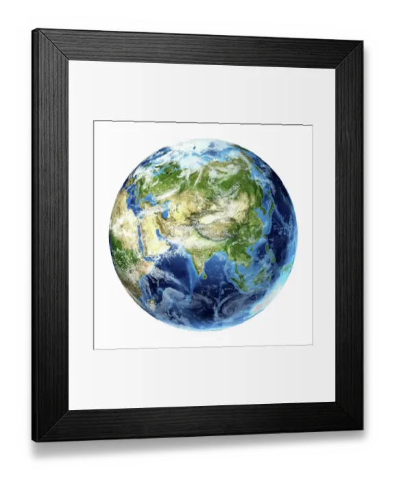 Framed Print : Asia, artwork Framed Print : Asia, artwork