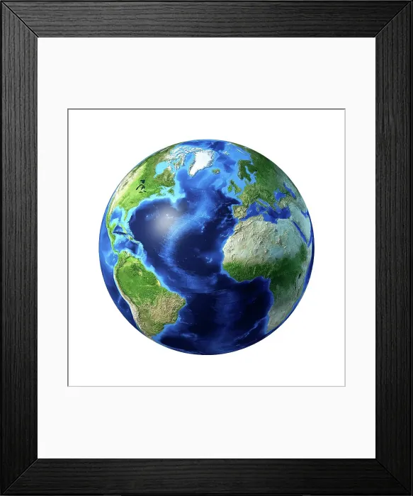 Framed Print : Atlantic Ocean, artwork Framed Print : Atlantic Ocean, artwork
