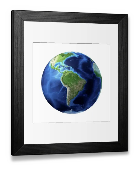Framed Print : South America, artwork Framed Print : South America, artwork