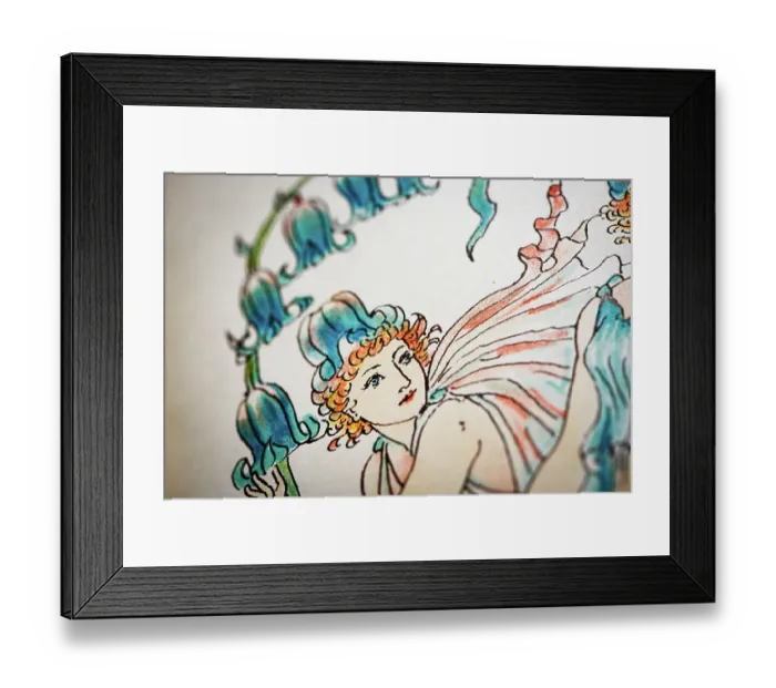Framed Print : Antique illustration of humanized flowers and plants: Hyacinths