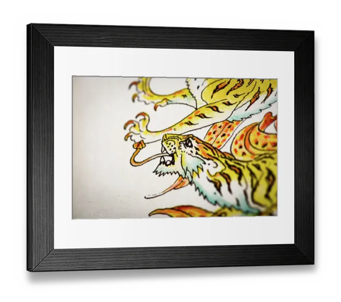 Framed Print : Antique illustration of humanized flowers and plants: Lilies