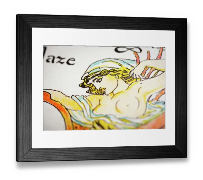 Framed Print : Antique illustration of humanized flowers and plants: Lilies Framed Print : Antique illustration of humanized flowers and plants: Lilies