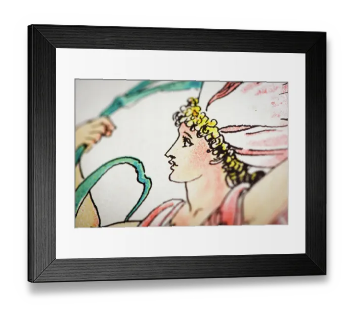 Framed Print : Antique illustration of humanized flowers and plants: Pinks Framed Print : Antique illustration of humanized flowers and plants: Pinks