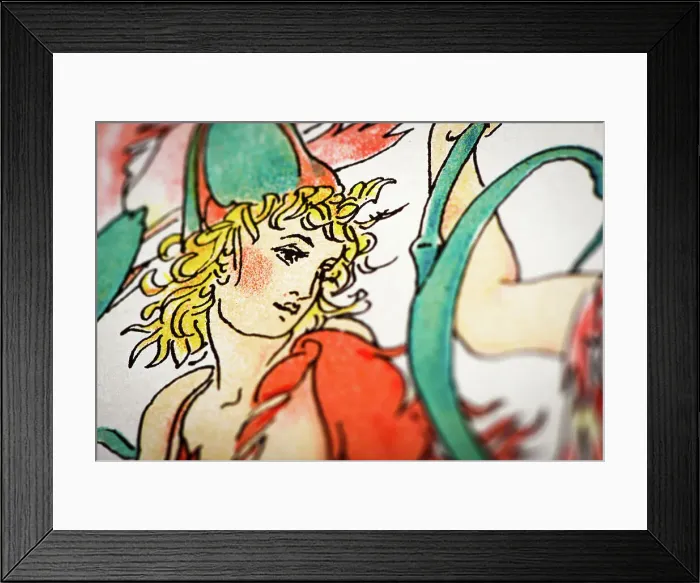 Framed Print : Antique illustration of humanized flowers and plants: Pinks Framed Print : Antique illustration of humanized flowers and plants: Pinks
