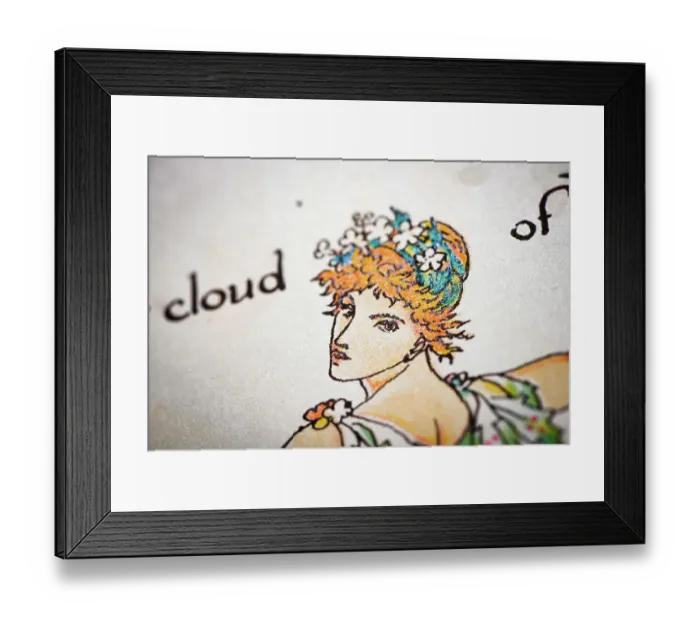 Framed Print : Antique illustration of humanized flowers and plants: Sweet masking may Framed Print : Antique illustration of humanized flowers and plants: Sweet masking may