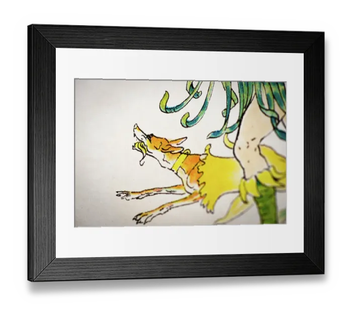 Framed Print : Antique illustration of humanized flowers and plants: Daffodils Framed Print : Antique illustration of humanized flowers and plants: Daffodils