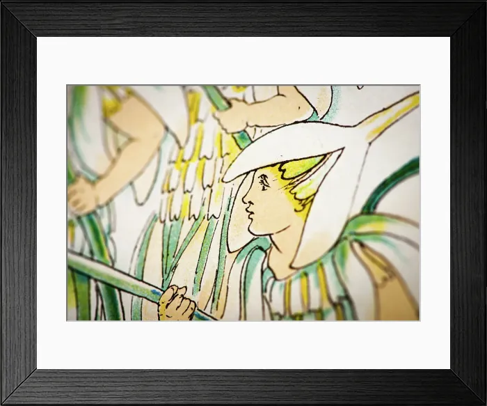 Framed Print : Antique illustration of humanized flowers and plants: Snowdrops Framed Print : Antique illustration of humanized flowers and plants: Snowdrops