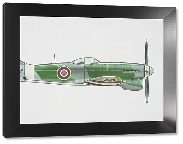 Hawker Tempest Mark V military Plane, side view
