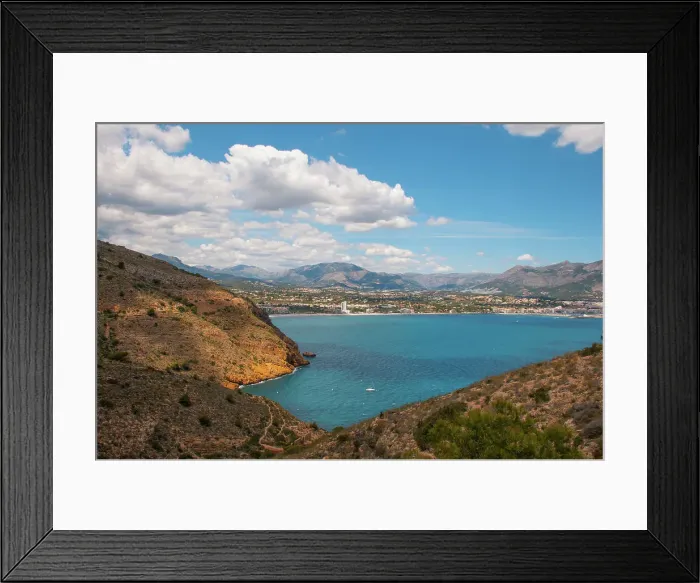 Framed Print : Panoramic view of Albir and Altea with the turquoise waters of Altea bay, Altea, Alicante, Spain Framed Print : Panoramic view of Albir and Altea with the turquoise waters of Altea bay, Altea, Alicante, Spain