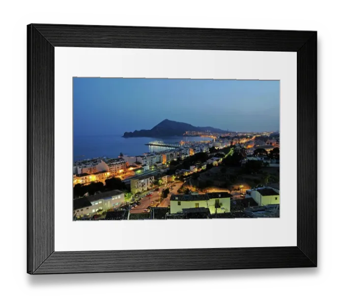 Framed Print : View of Albir at night, Altea, Alicante, Costa Blanca, Spain Framed Print : View of Albir at night, Altea, Alicante, Costa Blanca, Spain