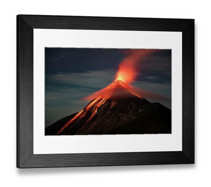 Framed Print : Volcan de Fuego erupting, as seen from Acatenango Framed Print : Volcan de Fuego erupting, as seen from Acatenango