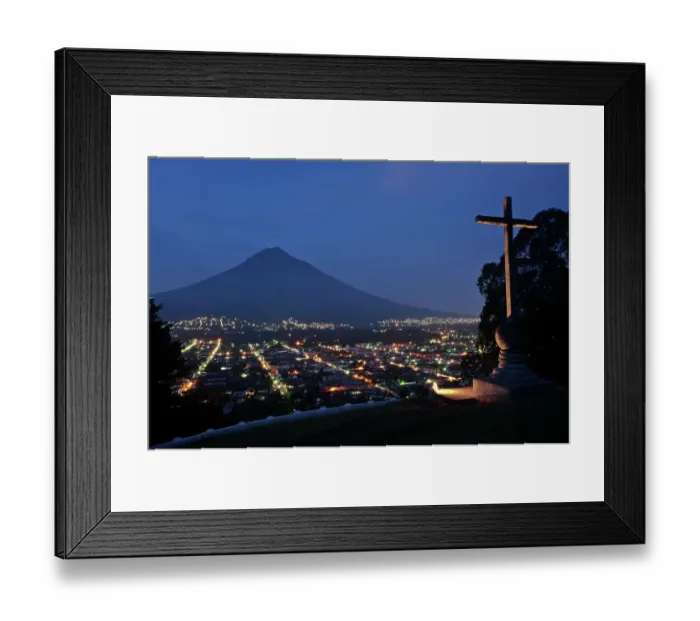 Framed Print : Agua Volcano at dusk, Sacatepequez, Guatemala, Latin America Framed Print : Agua Volcano at dusk, Sacatepequez, Guatemala, Latin America