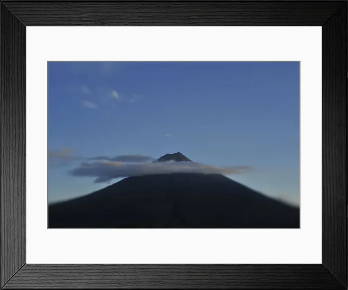 Framed Print : The Agua volcano ringed by clouds at dusk Framed Print : The Agua volcano ringed by clouds at dusk