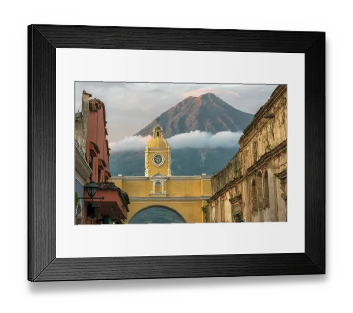 Framed Print : Santa Catalina Arch, Antigua, Guatemala, at sunrise Framed Print : Santa Catalina Arch, Antigua, Guatemala, at sunrise