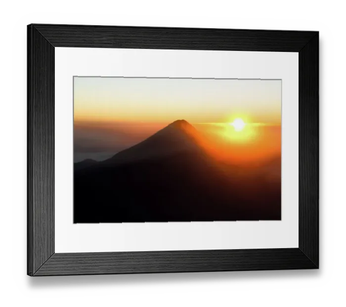 Framed Print : Orange sunrise at Volcano Agua Framed Print : Orange sunrise at Volcano Agua