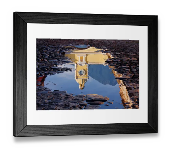 Framed Print : Reflection of El Arco and Agua Volcano Framed Print : Reflection of El Arco and Agua Volcano