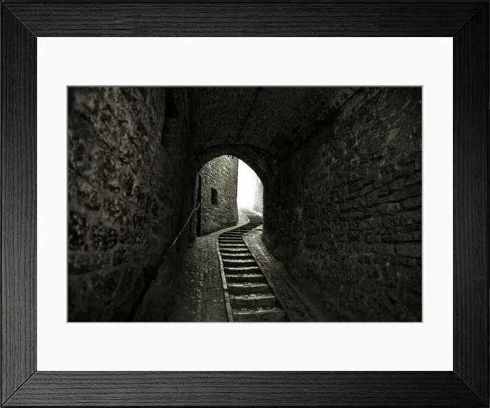 Framed Print : Winding Stone Staircase in Tunnel Framed Print : Winding Stone Staircase in Tunnel