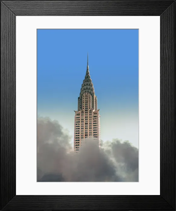 Framed Print : Chrysler Building emerging from clouds