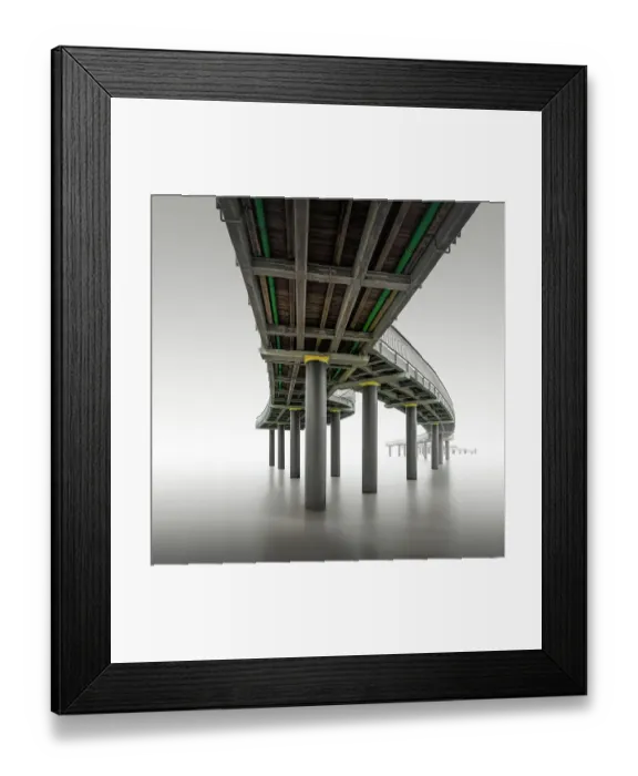 Framed Print : Minimalist long exposure of the new pier on the beach of Koserow on the Baltic Sea island of Usedom, Germany, Europe Framed Print : Minimalist long exposure of the new pier on the beach of Koserow on the Baltic Sea island of Usedom, Germany, Europe
