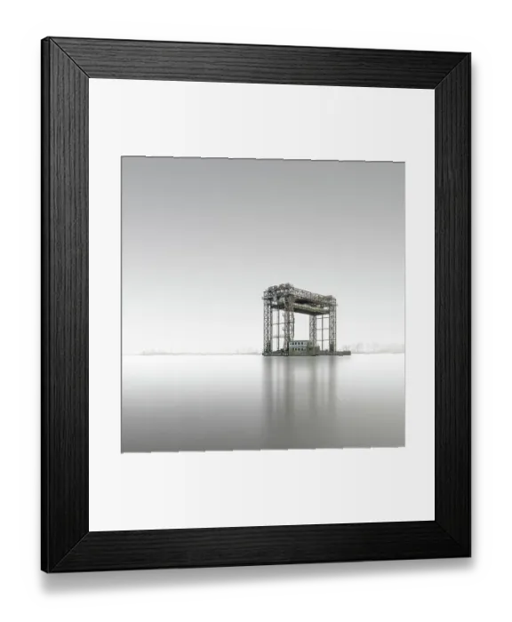 Framed Print : Minimalist long exposure of the former lift bridge at Karnin, near Usedom, Germany, Europe Framed Print : Minimalist long exposure of the former lift bridge at Karnin, near Usedom, Germany, Europe