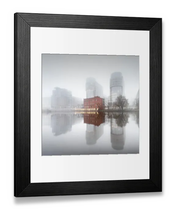 Framed Print : Minimalist long exposure of the former Ministry of the Interior on the Spree in thick morning fog in Moabit, Berlin, Germany, Europe Framed Print : Minimalist long exposure of the former Ministry of the Interior on the Spree in thick morning fog in Moabit, Berlin, Germany, Europe