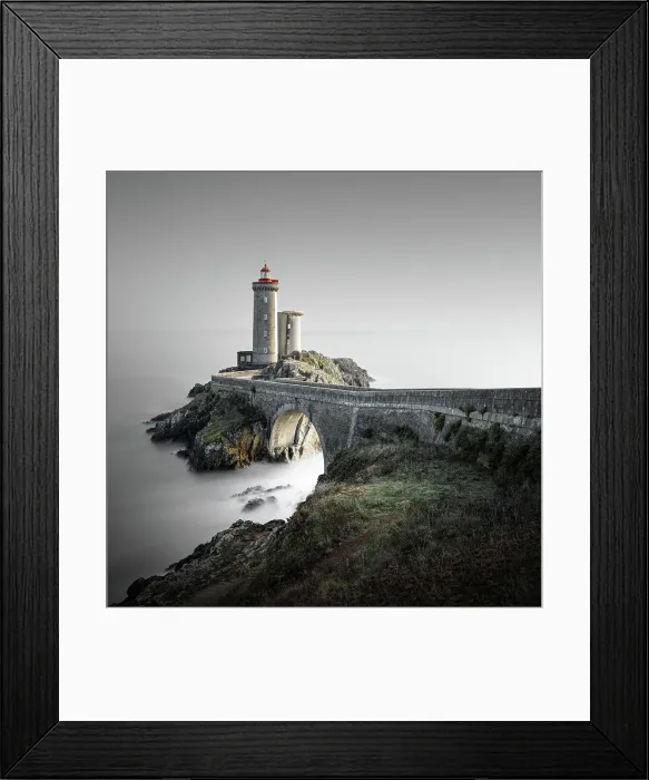 Framed Print : Minimalist long exposure at sunset at Phare de Petit Minou lighthouse on the coast of Brittany, France Framed Print : Minimalist long exposure at sunset at Phare de Petit Minou lighthouse on the coast of Brittany, France