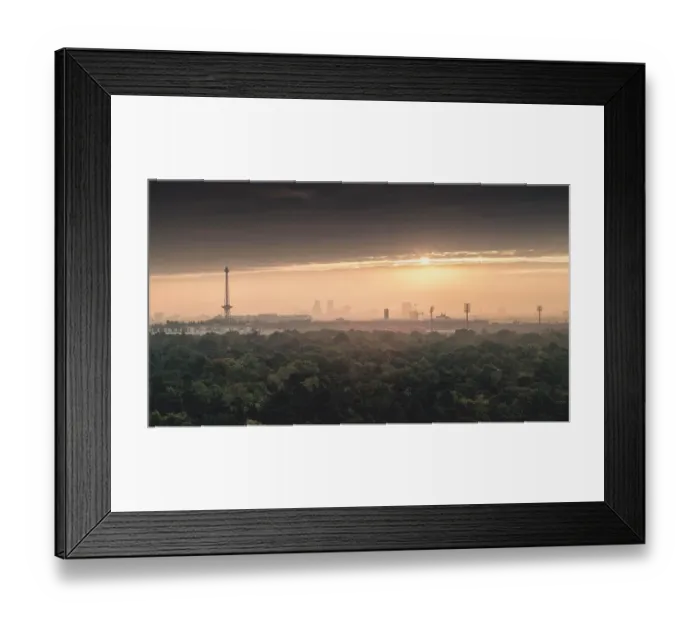 Framed Print : Berlin Radio Tower and City West at sunrise, Berlin, Germany