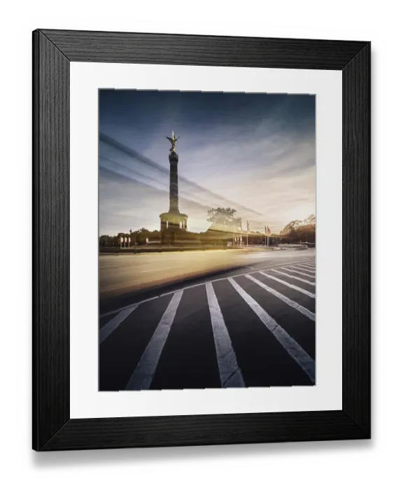 Framed Print : Victory Column with trace of light, Berlin-Mitte, Berlin, Germany Framed Print : Victory Column with trace of light, Berlin-Mitte, Berlin, Germany