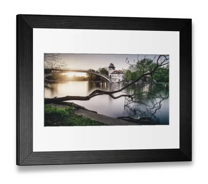 Framed Print : View of the Island of Youth in the Spree, Treptow-Koepenick, Berlin, Germany Framed Print : View of the Island of Youth in the Spree, Treptow-Koepenick, Berlin, Germany