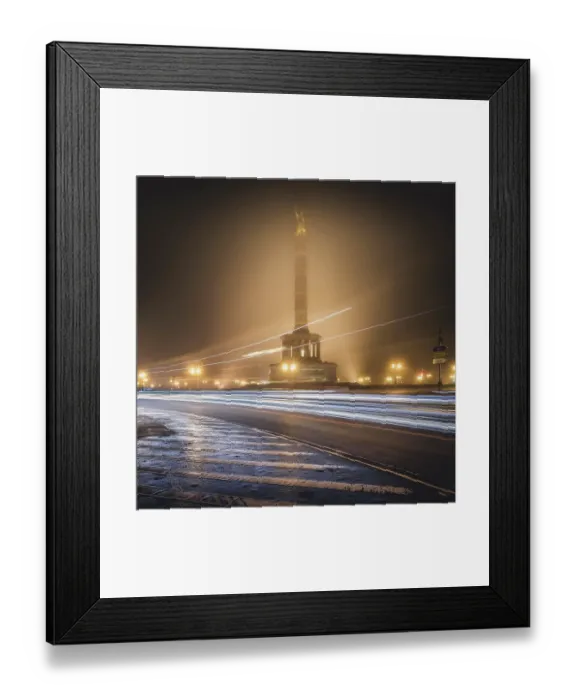 Framed Print : Big star and Victory Column in the fog, Berlin, Germany Framed Print : Big star and Victory Column in the fog, Berlin, Germany