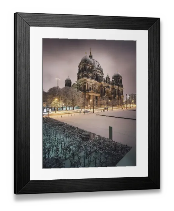 Framed Print : Snowy Berlin Cathedral, Dawn, Berlin, Germany Framed Print : Snowy Berlin Cathedral, Dawn, Berlin, Germany