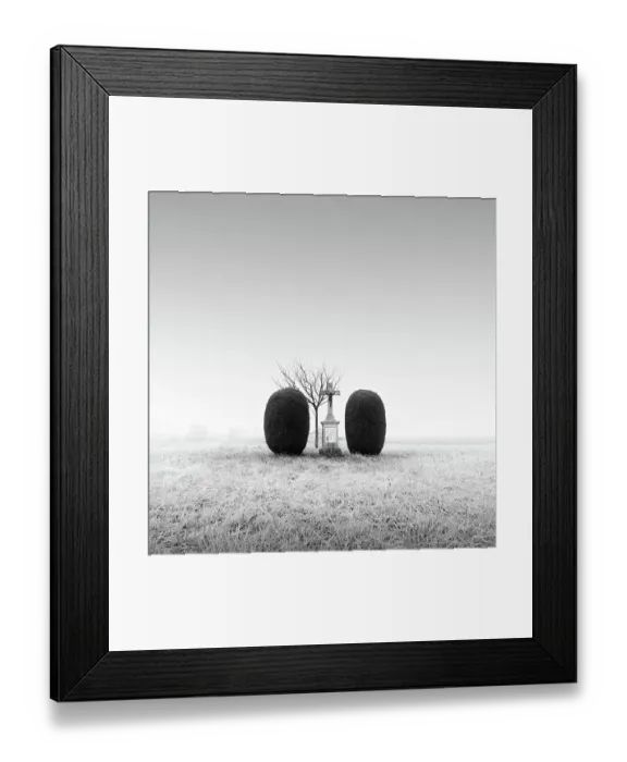 Framed Print : One of the typical Alsatian crosses at the roadside. Alsace, France