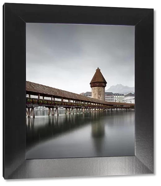 Long exposure of the Chapel Bridge, Lucerne, Switzerland