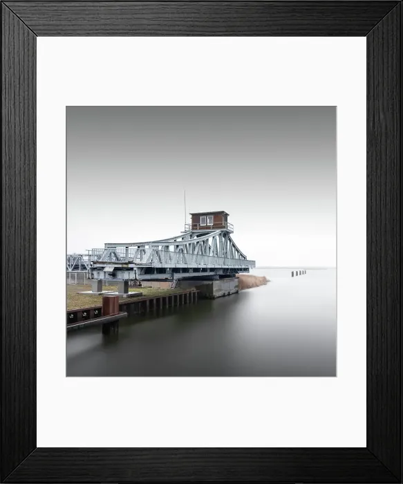Framed Print : Historic Meiningen Bridge at the Baltic Sea. Last swing bridge, Zingst, Germany Framed Print : Historic Meiningen Bridge at the Baltic Sea. Last swing bridge, Zingst, Germany