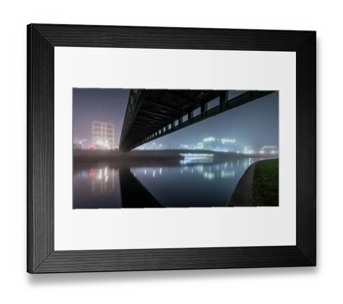 Framed Print : View of the nightly government quarter at the Spree im Nebel, Berlin, Germany Framed Print : View of the nightly government quarter at the Spree im Nebel, Berlin, Germany